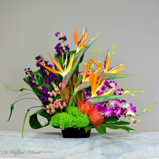 Tropical Blooms Vase